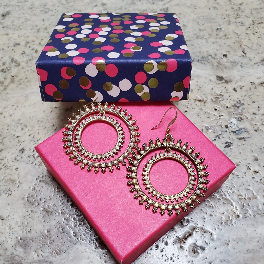Max & Zoe rhinestone circular earrings